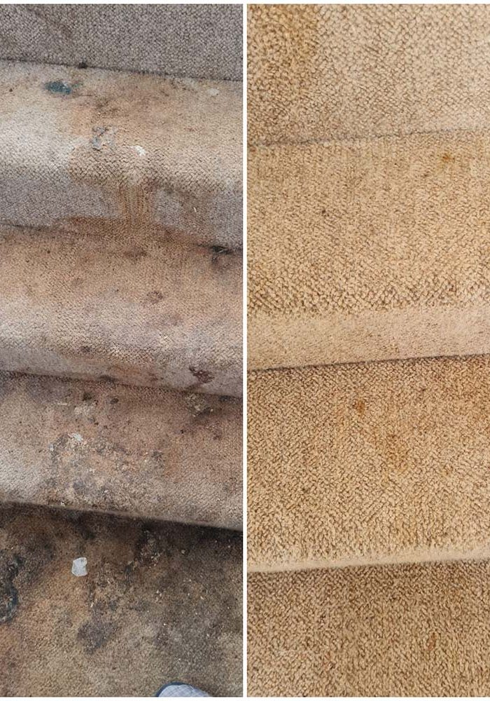 Carpet cleaning before and after